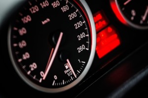 Odometer shown on vehicle dashboard